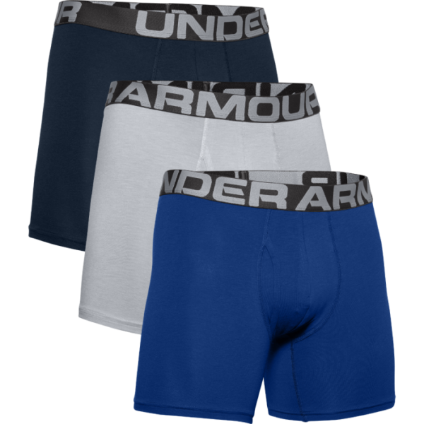 Under Armour Boxerky UA Charged Cotton 6in 3 Pack Blue  SS