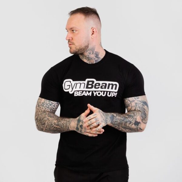 GymBeam Tričko Beam Black  SS