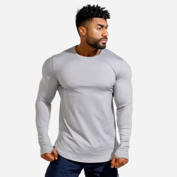 SQUATWOLF Long Sleeve Statement Muscle Grey  S