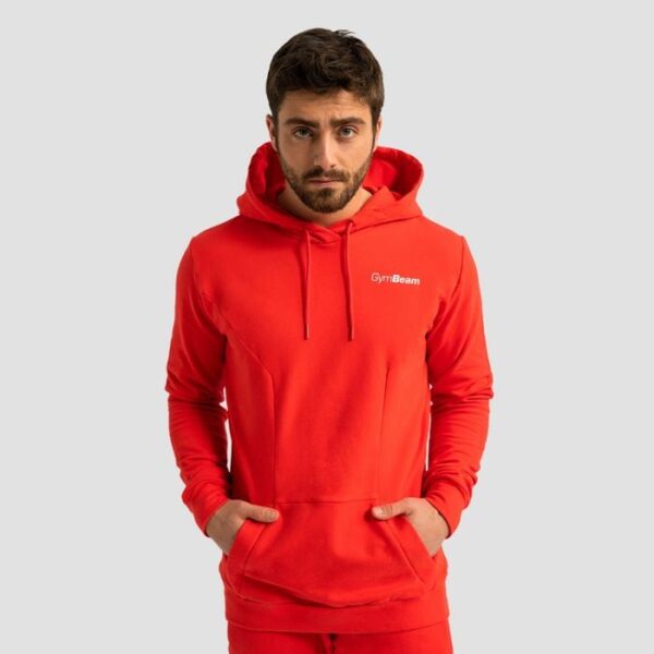 GymBeam Mikina Limitless Hoodie Hot Red  LL