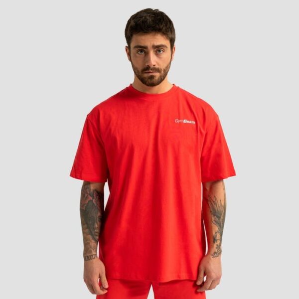 GymBeam Tričko Oversized Limitless Hot Red  XXXLXXXL