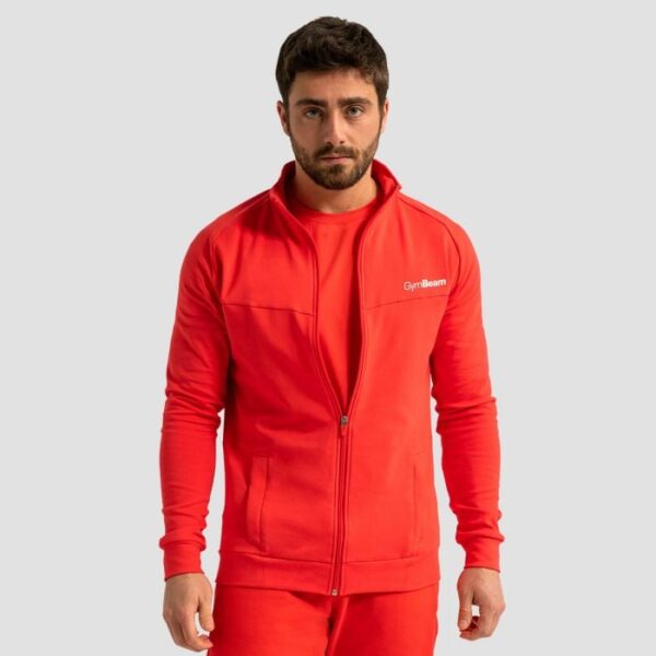 GymBeam Mikina so zipsom Limitless Hot Red  XXXLXXXL