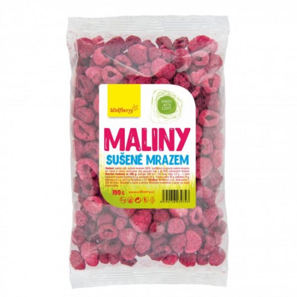 Wolfberry Maliny lyofilizované sušené mrazom 16 x 100 g