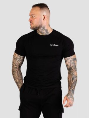 GymBeam Tričko Fitted TRN T-shirt Black  MM