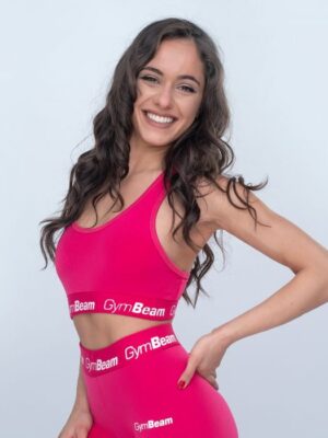 GymBeam Športová podprsenka Simple Fuchsia  XL