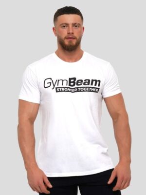 GymBeam Tričko Stronger Together White  SS