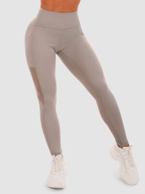 GymBeam Dámske legíny Mesh Panel grey  SS