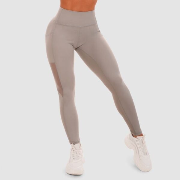 GymBeam Dámske legíny Mesh Panel grey  SS