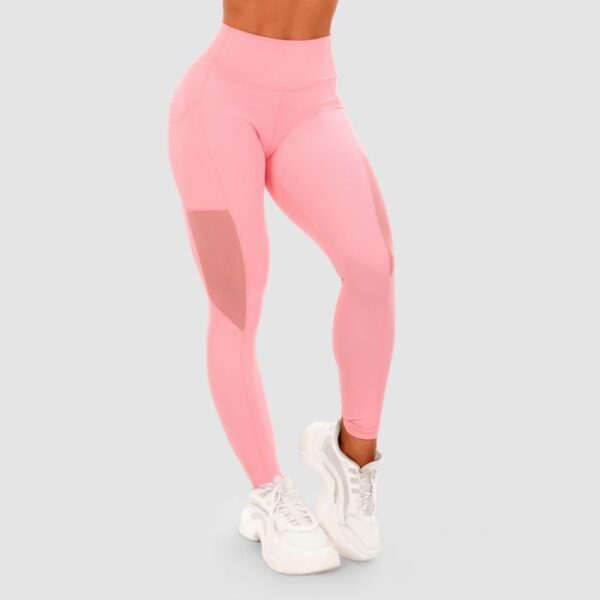 GymBeam Dámske legíny Mesh Panel pink  XSXS