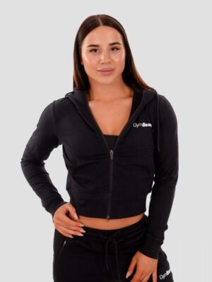 GymBeam Dámska mikina Zip-up TRN black  SS