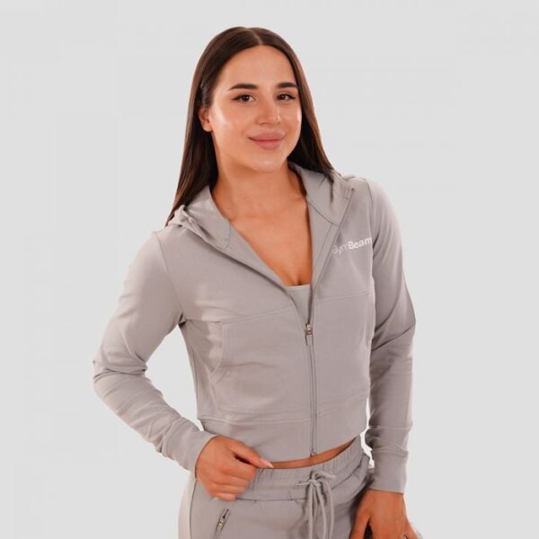 GymBeam Dámska mikina Zip-up TRN grey  XSXS