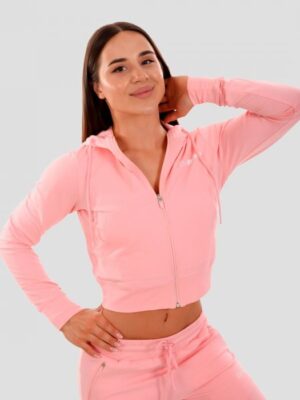 GymBeam Dámska mikina Zip-up TRN pink  SS