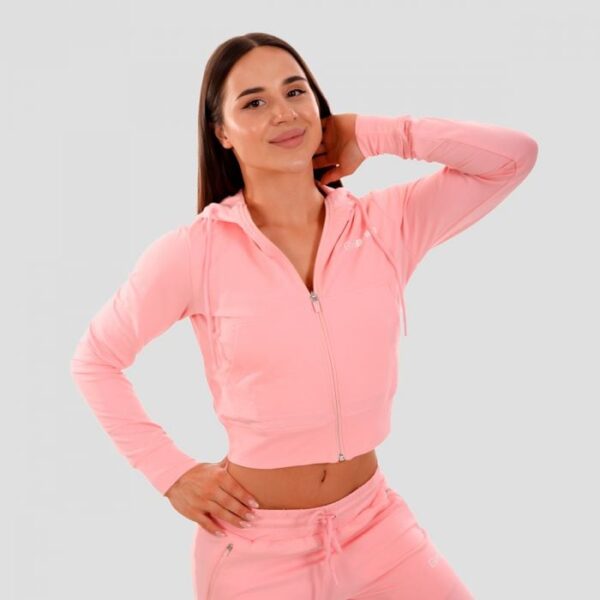 GymBeam Dámska mikina Zip-up TRN pink  SS