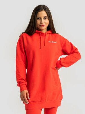 GymBeam Dámska Longline mikina Limitless Hot Red  XXLXXL