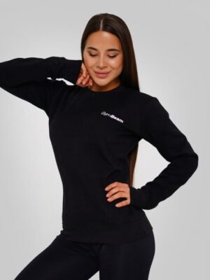 GymBeam Dámska mikina Basic Jumper Black  XXL