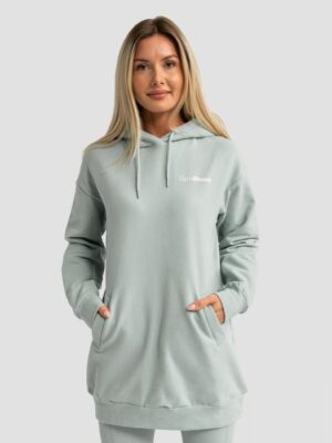 GymBeam Dámska Longline mikina Limitless Eucalypt  XXLXXL