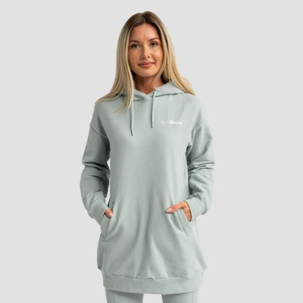 GymBeam Dámska Longline mikina Limitless Eucalypt  XXLXXL