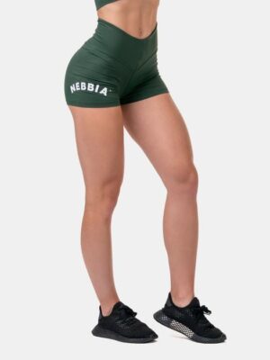 NEBBIA Dámske šortky Classic Hero High Waist Green  XS