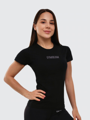 GymBeam Dámske tričko FIT Black  XL