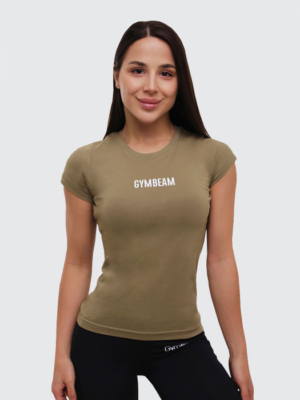 GymBeam Dámske tričko FIT Olive  XXL