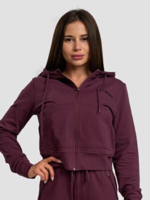 GymBeam Dámska mikina Zip-up TRN Eggplant  SS