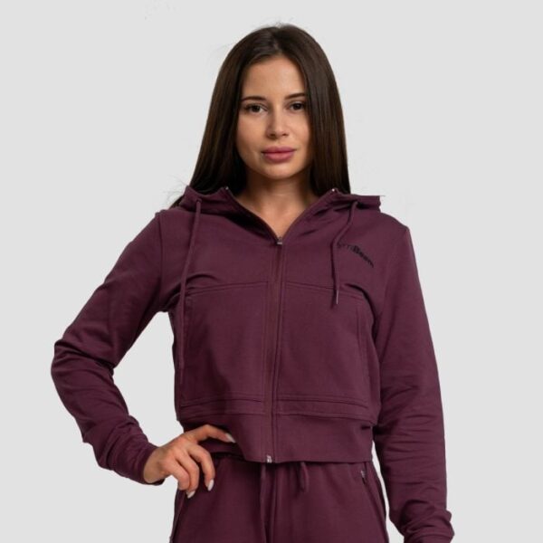 GymBeam Dámska mikina Zip-up TRN Eggplant  SS