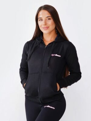 GymBeam Dámska mikina Zipper Hoodie Black  XS