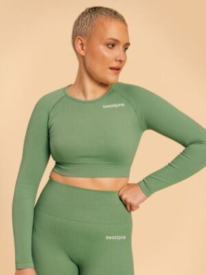 BeastPink Dámske tričko Hyper Crop-Top Olivine  XSXS