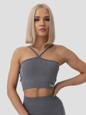 GymBeam Športová podprsenka Halter FLO Grey  MM