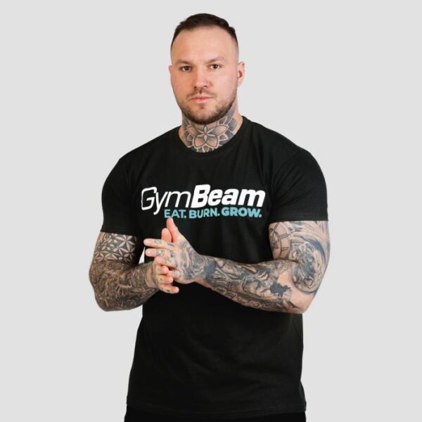 GymBeam Tričko Grow Black  SS