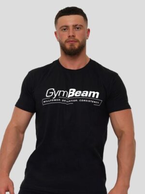 GymBeam Tričko Willpower Black  SS