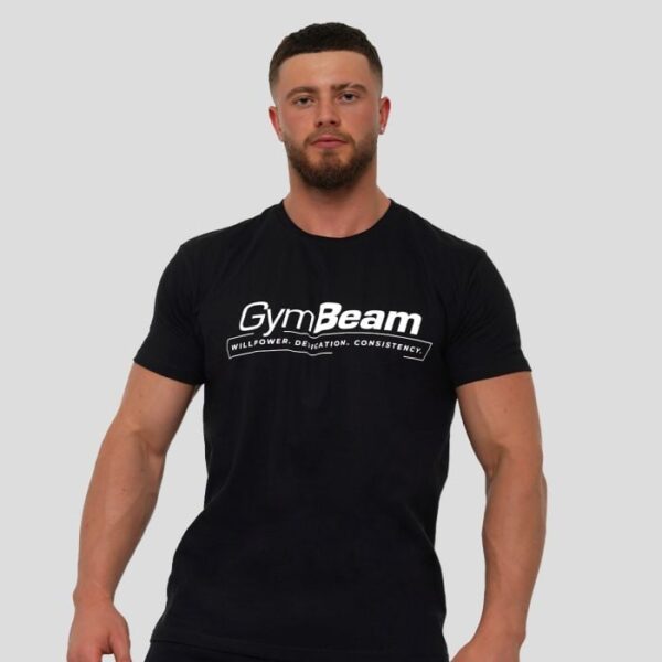 GymBeam Tričko Willpower Black  SS