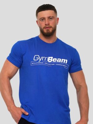 GymBeam Tričko Willpower Royal Blue  SS