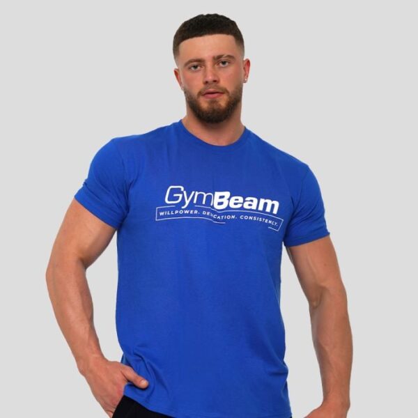 GymBeam Tričko Willpower Royal Blue  SS