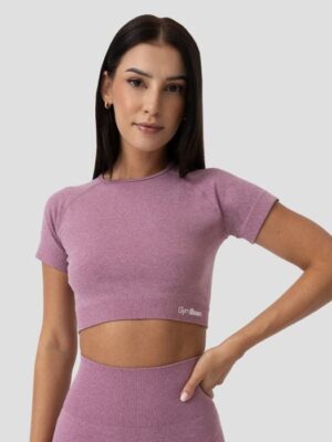 GymBeam Dámske tričko FLO Crop-Top Violet  SS