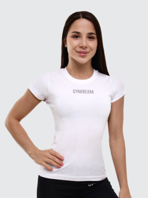 GymBeam Dámske tričko FIT White  XXL