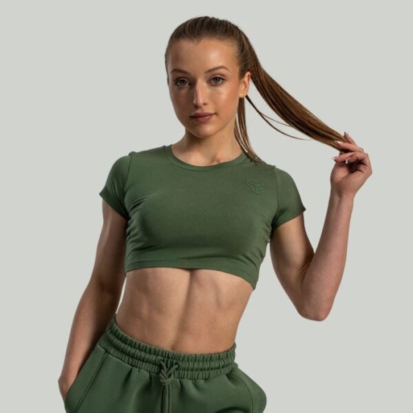 STRIX Dámske tričko Essential CropTop Cedar Green  XSXS