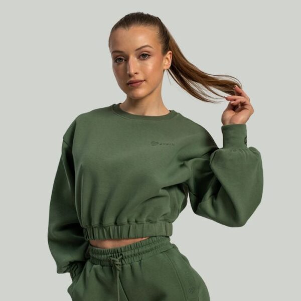 STRIX Dámska mikina Lunar Cropped Cedar Green  LL