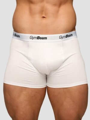 GymBeam Pánske boxerky Essentials 3Pack White  XXXLXXXL