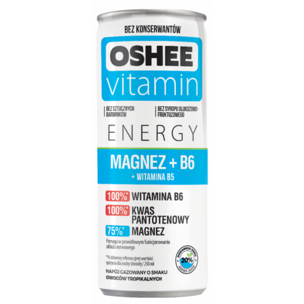 OSHEE Vitamínový energy drink s horčíkom 24 x 250 ml