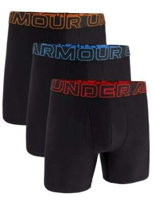 Under Armour Pánske boxerky Perf Tech 6in 3Pack Black  SS