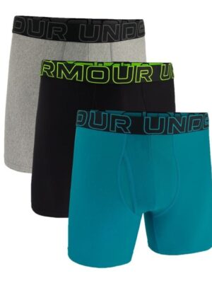 Under Armour Pánske boxerky Perf Tech 6in 3Pack Blue  SS