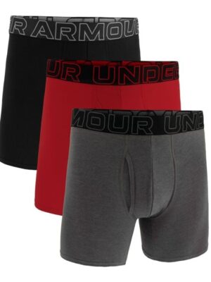 Under Armour Pánske boxerky Perf Cotton 6in 3Pack Grey  SS