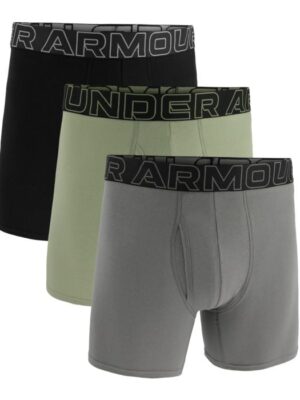 Under Armour Pánske boxerky Perf Cotton 6in 3Pack Green  SS