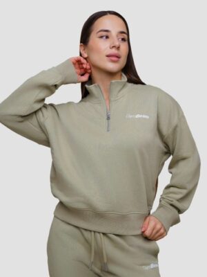 GymBeam Dámska mikina 1/2 Zip Agile Sage  XLXL