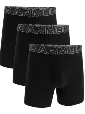 Under Armour Pánske boxerky M Perf Cotton 6in 3pack Black  SS