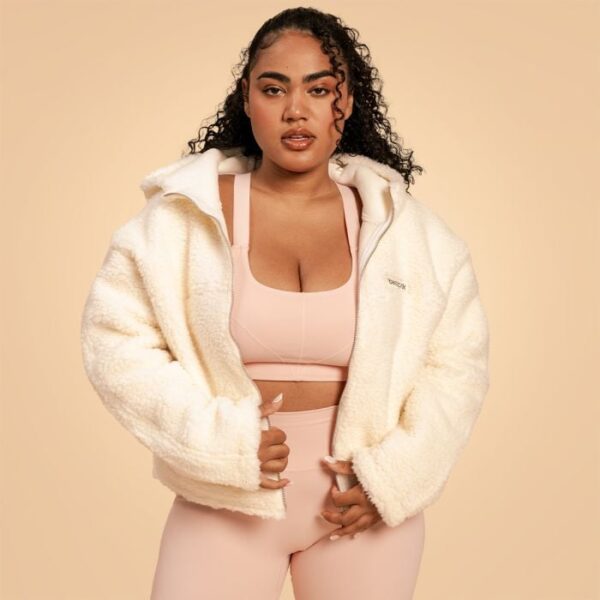 BeastPink Dámska bunda Hoodie Bliss Ivory  MM