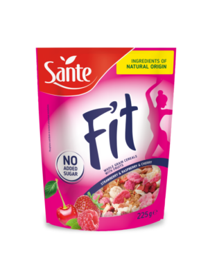 Sante Fit Raňajkové cereálie 8 x 225 g jahoda