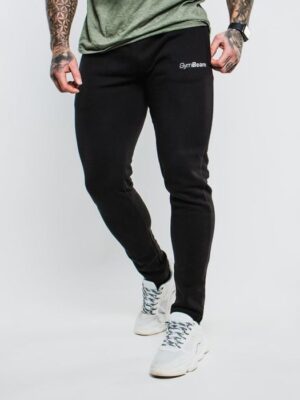 GymBeam Tepláky Slimfit Black  L