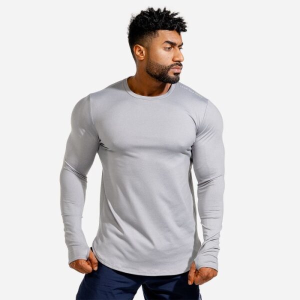 SQUATWOLF Long Sleeve Statement Muscle Grey  XXL